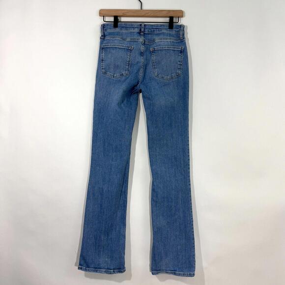 Zara ZW Collection Women’s Size 6 Blue Low Rise Stretch Slim Bootcut Jeans - Picture 6 of 12